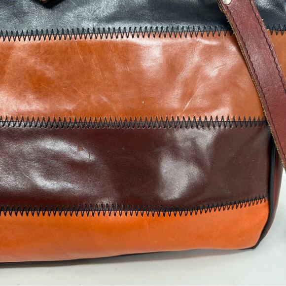 Mutsaeks Netherlands Designer Briefcase Bag - LEATHER Color Block - Picture 4 of 12